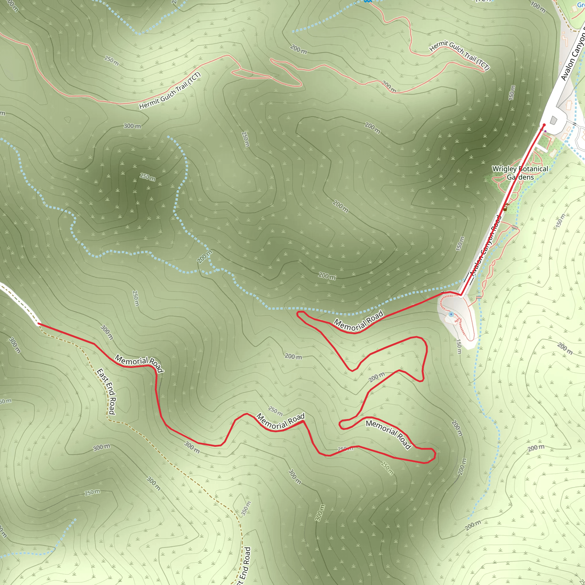 Avalon Canyon Road mobile static map