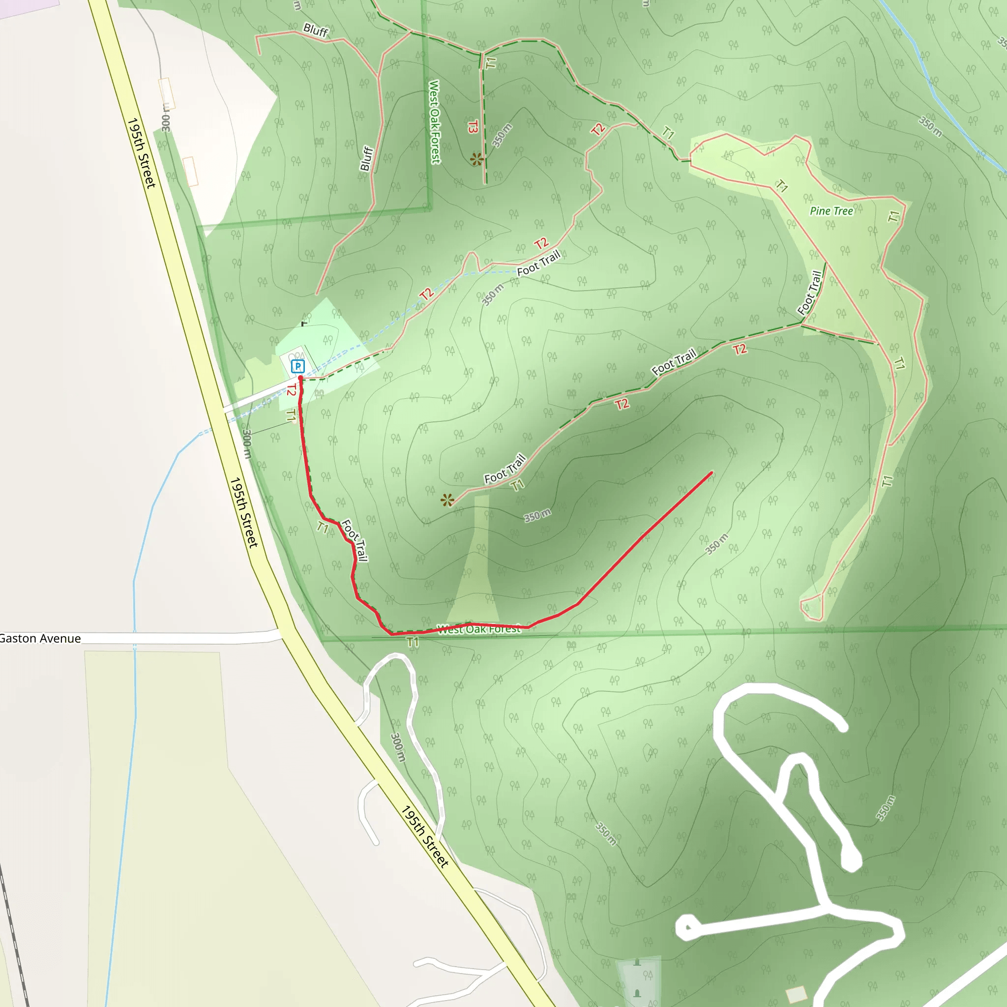 Foot Trail mobile static map