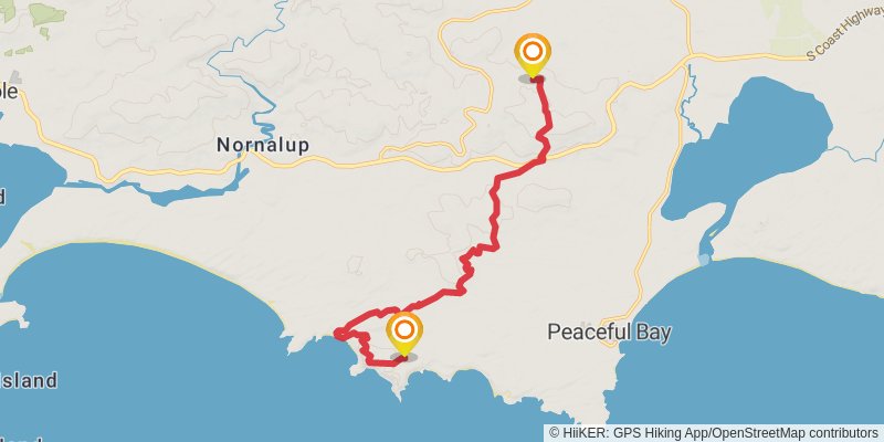 Bibbulmun Track stage 42 Map