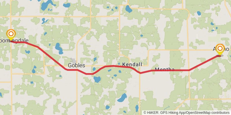 Kal-Haven Trail stage 2 Map