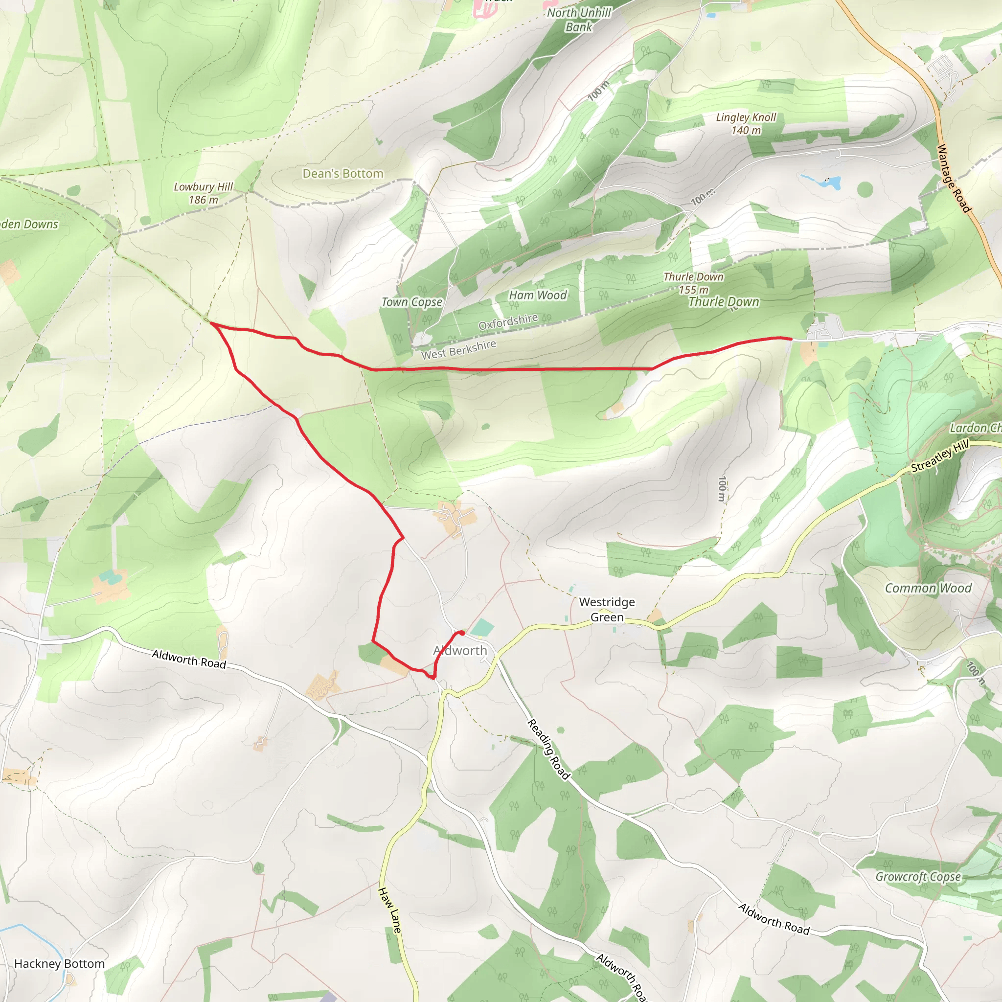 Aldworth Walk mobile static map