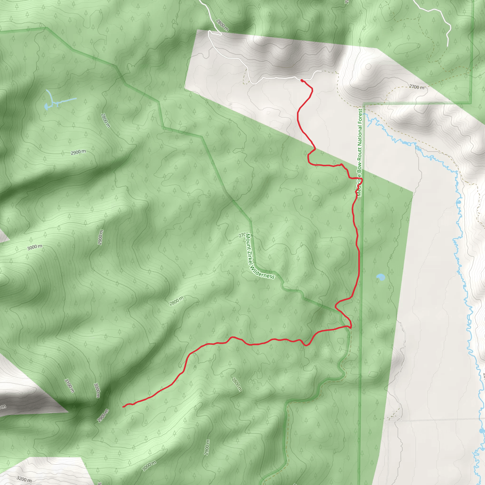 Frying Pan Basin via Grizzly - Helena Trail mobile static map
