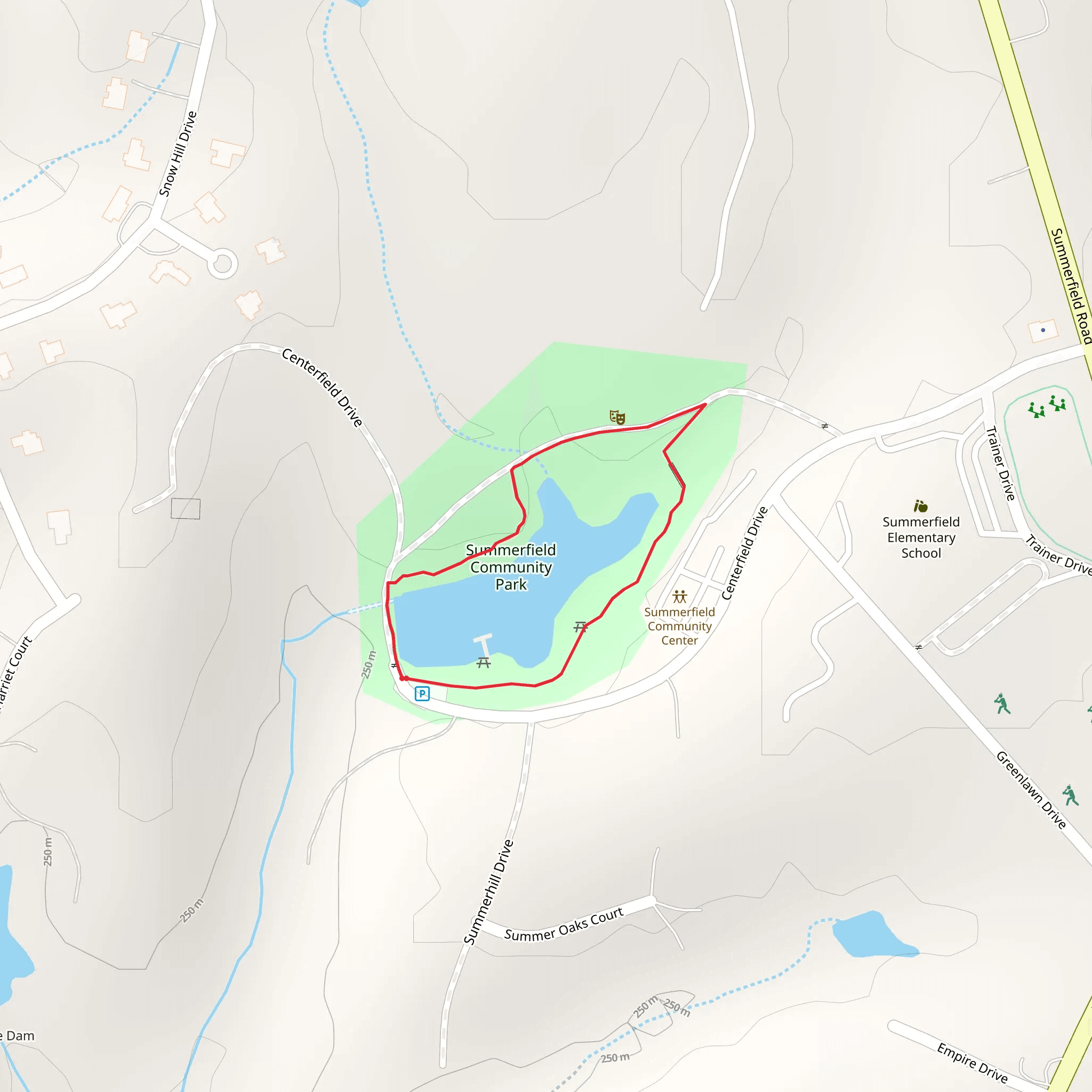 Summerfield Community Park Loop mobile static map