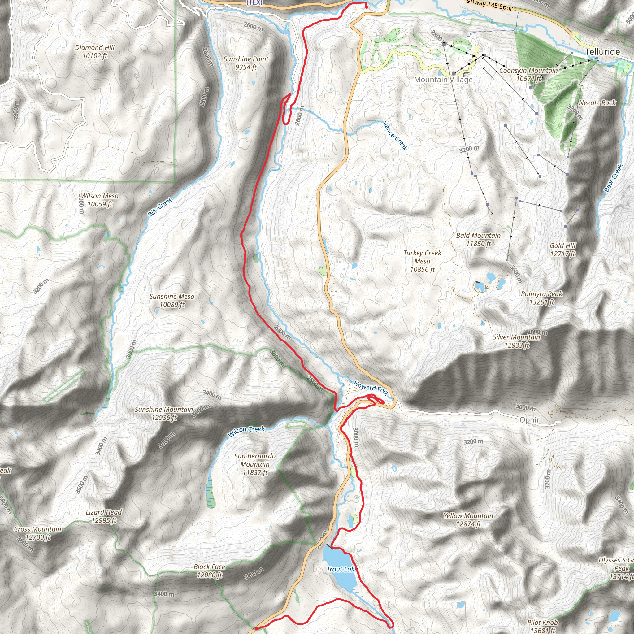 Galloping Goose Trail mobile static map