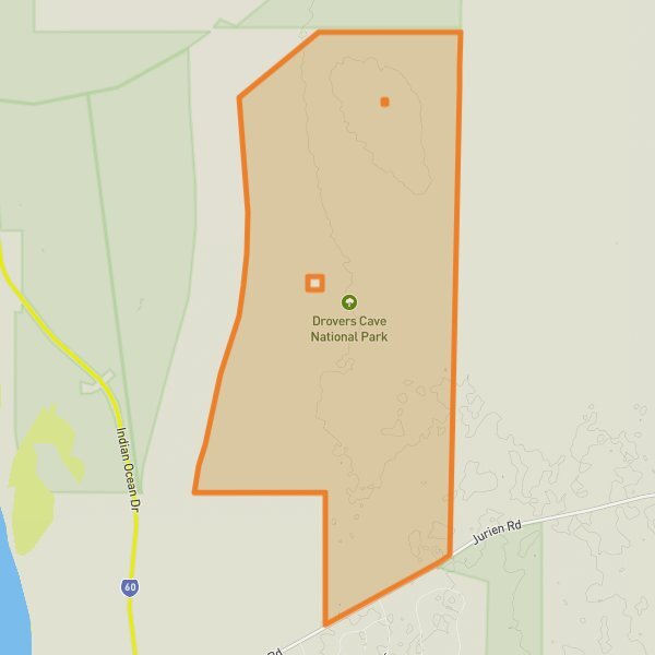 Drovers Cave National Park mobile static map