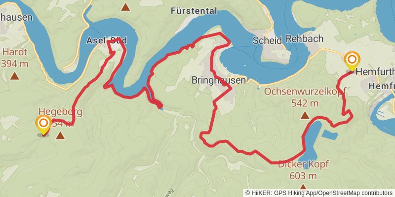 Ederhöhenweg stage 8 Map