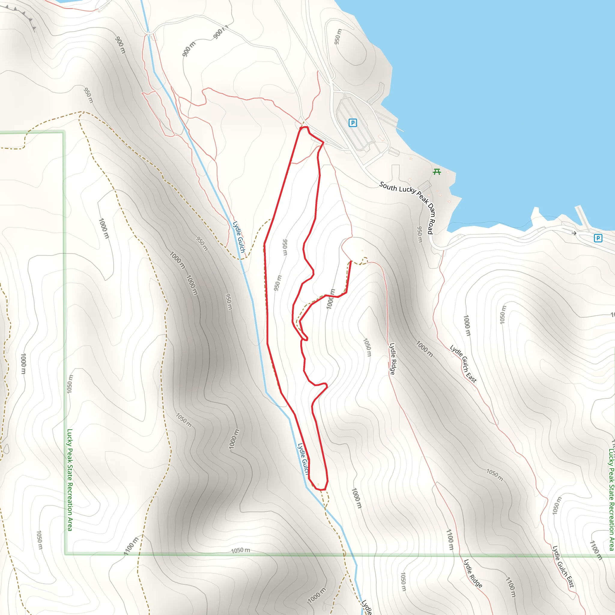 Lydle Gulch Loop mobile static map