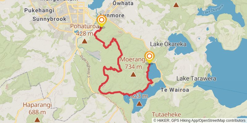 Whakarewarewa Circuit - The Black Track stage 2 Map