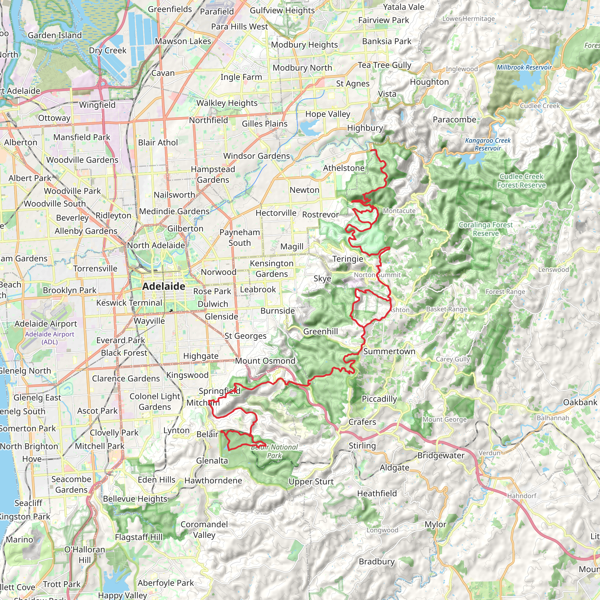 Yurrebilla Trail mobile static map