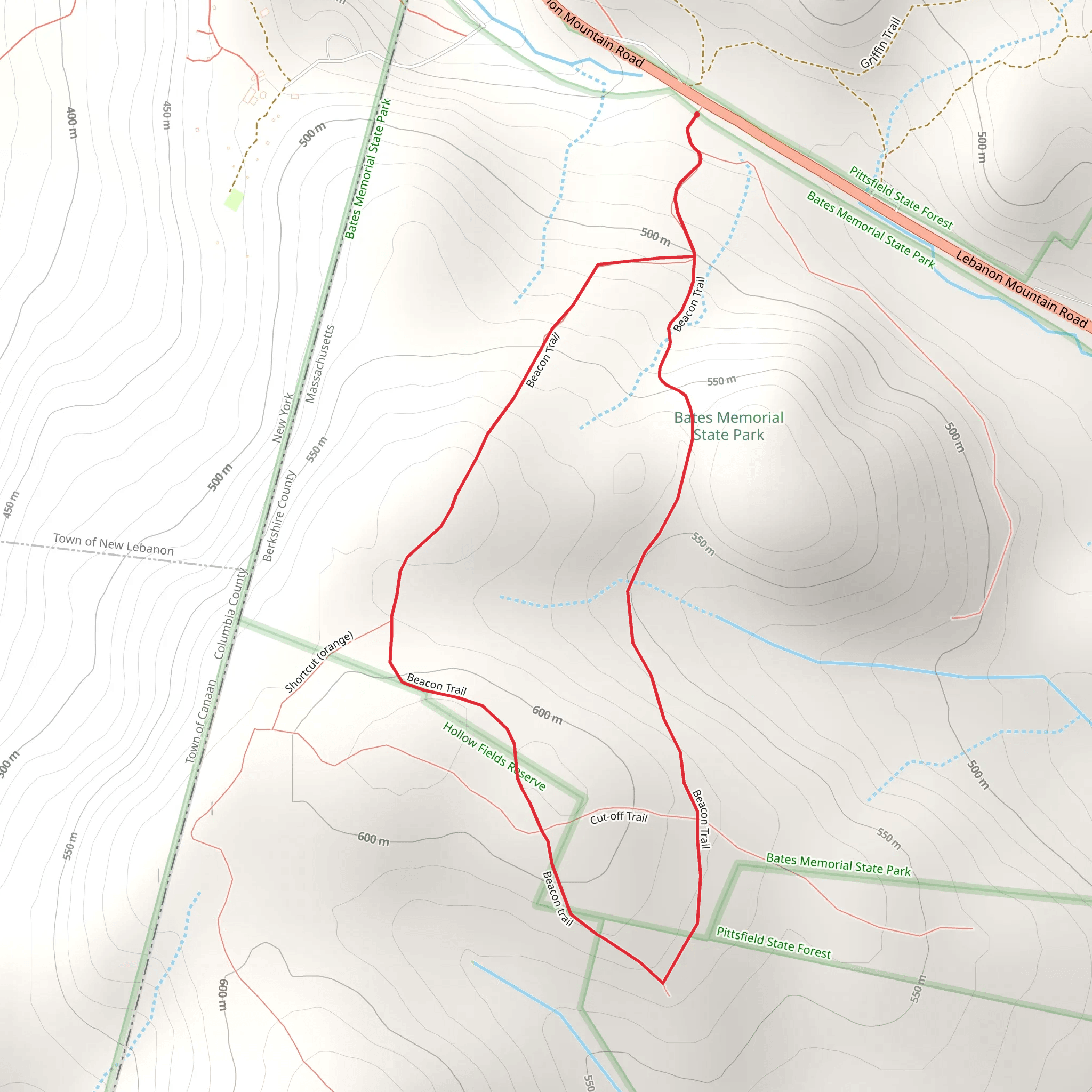 Beacon Loop Trail mobile static map