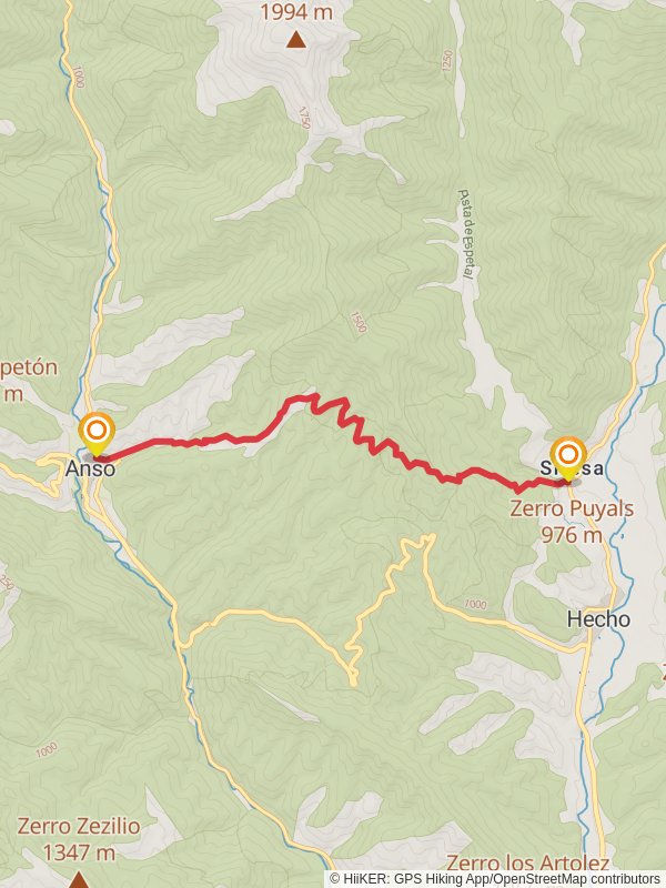 Siresa - Ansó PR HU 18 mobile static map