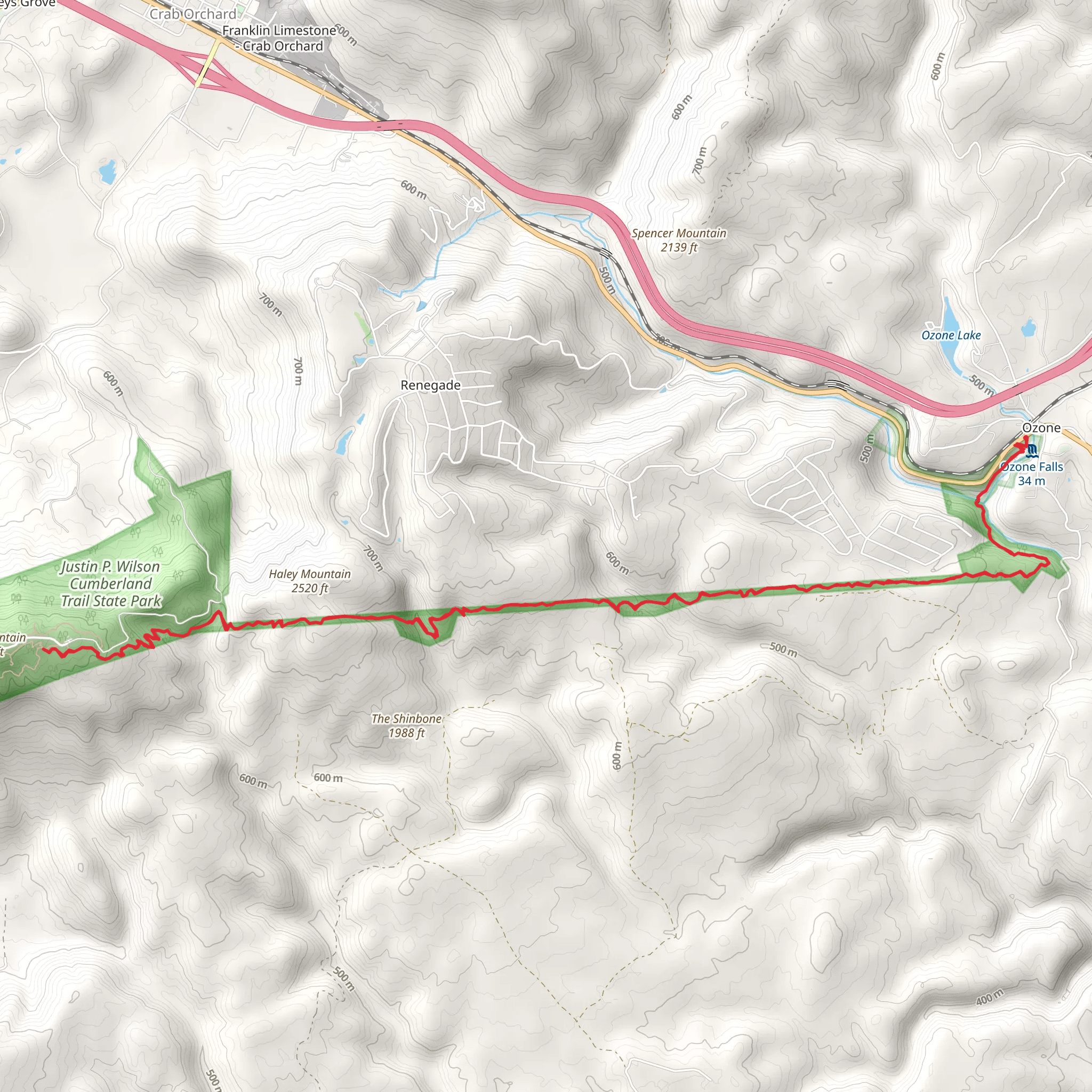 Black Mountain Trail mobile static map