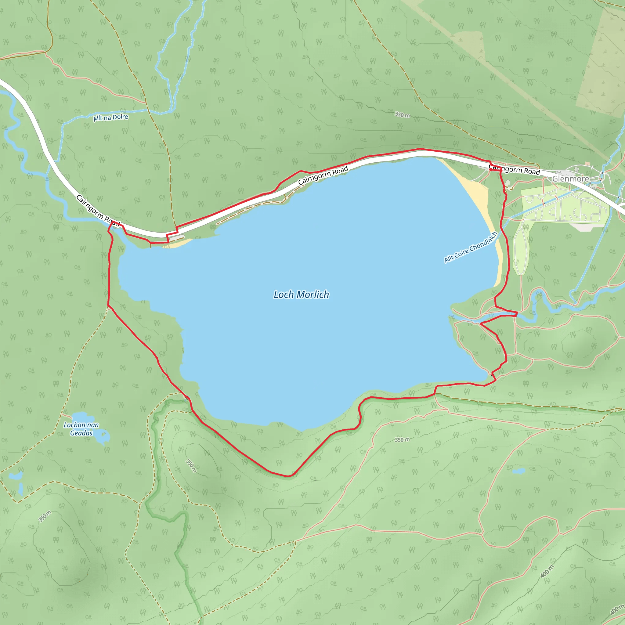 Loch Morlich Loop Trail mobile static map
