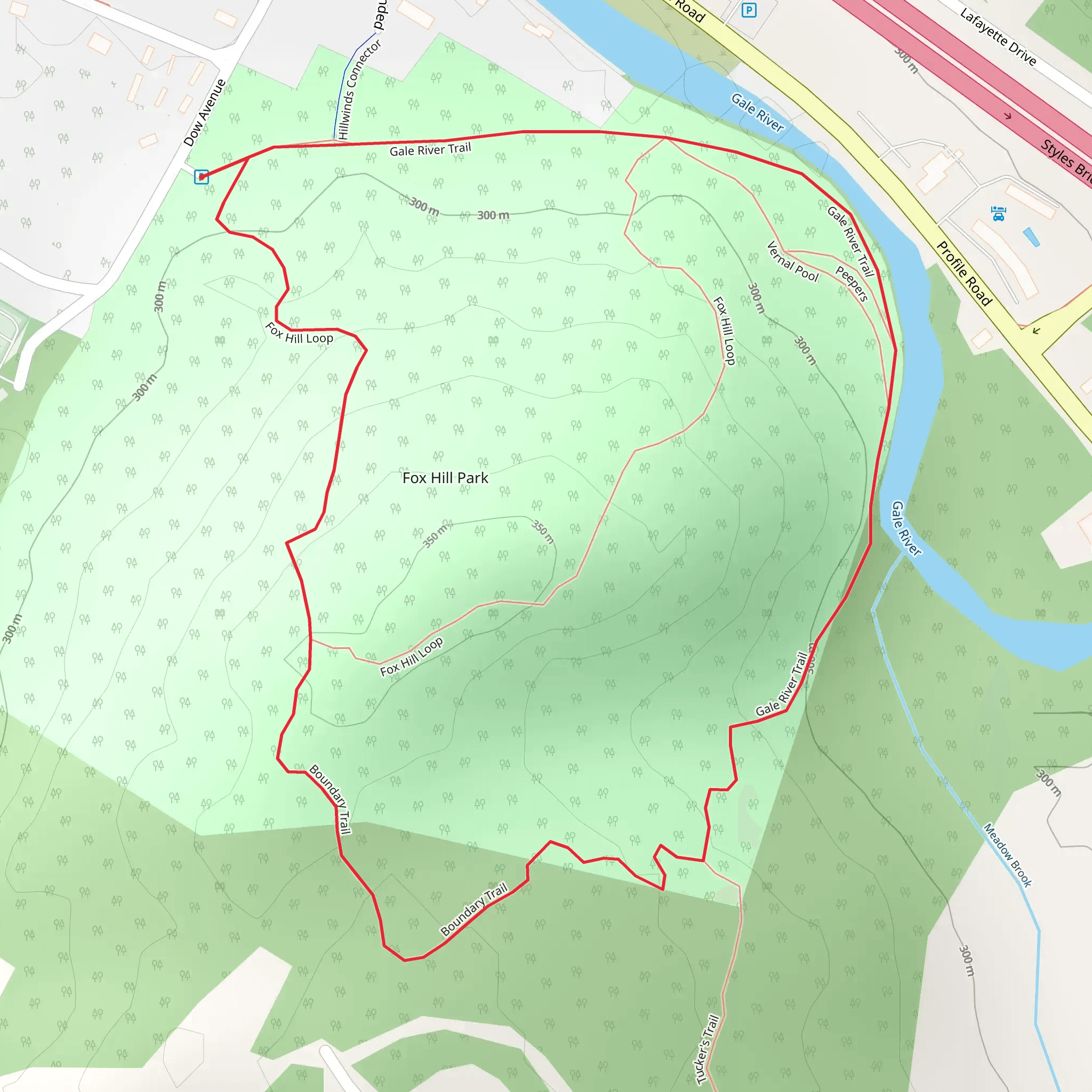 Gale River Loop Trail mobile static map