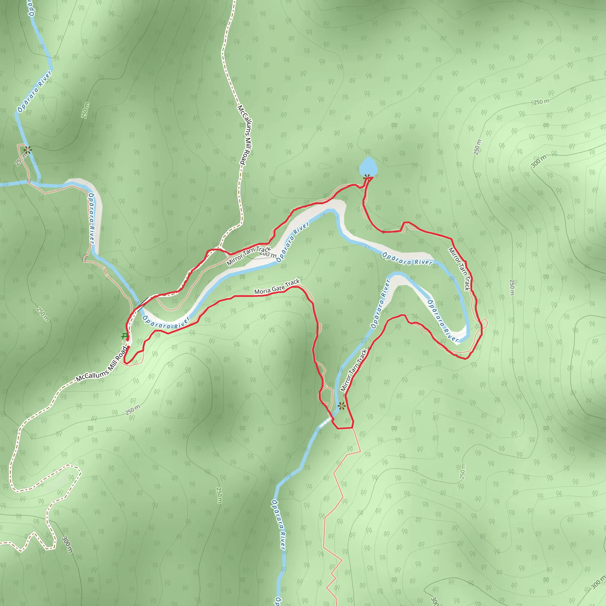 Moria Gate and Mirror Tarn Loop mobile static map