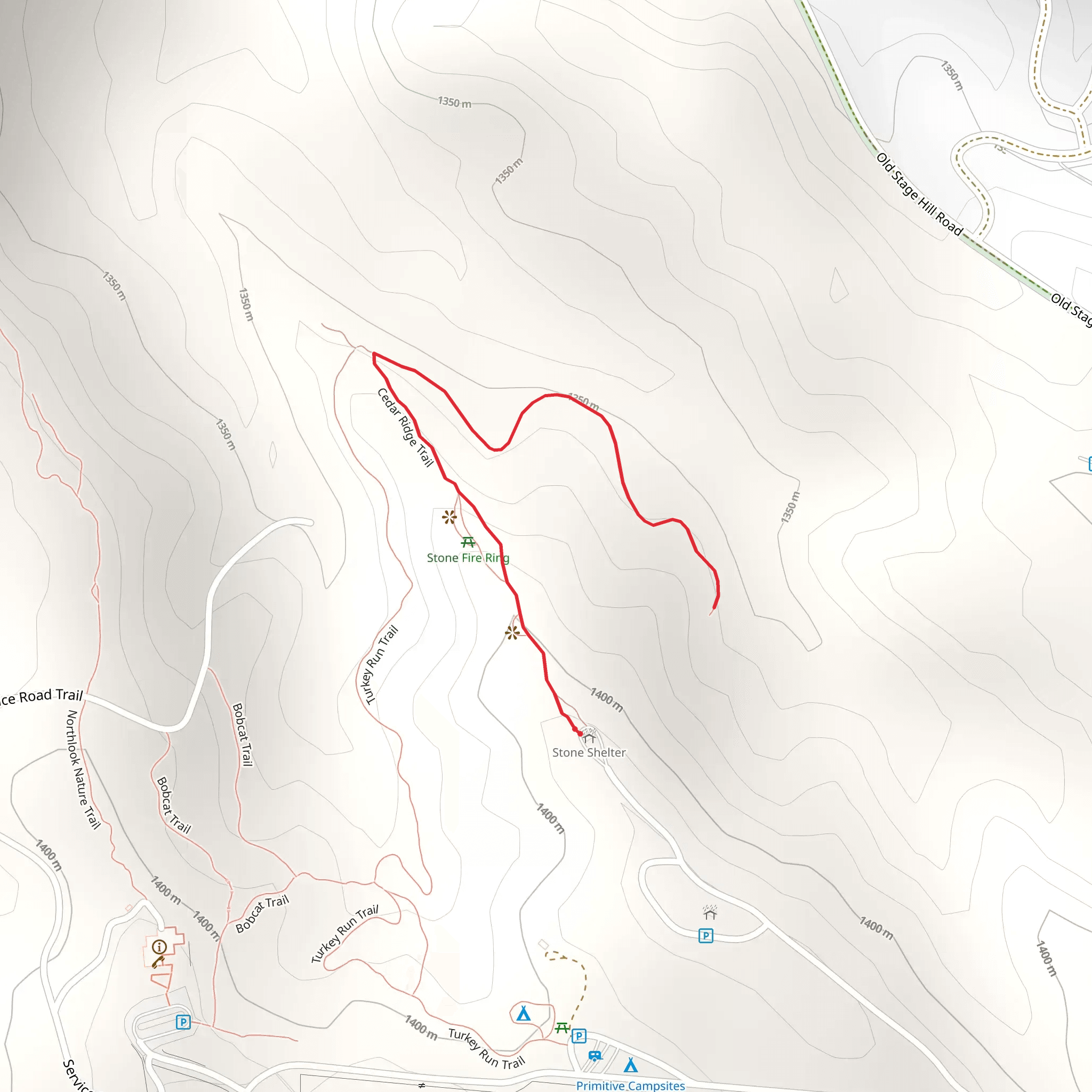 Cedar Ridge Trail mobile static map
