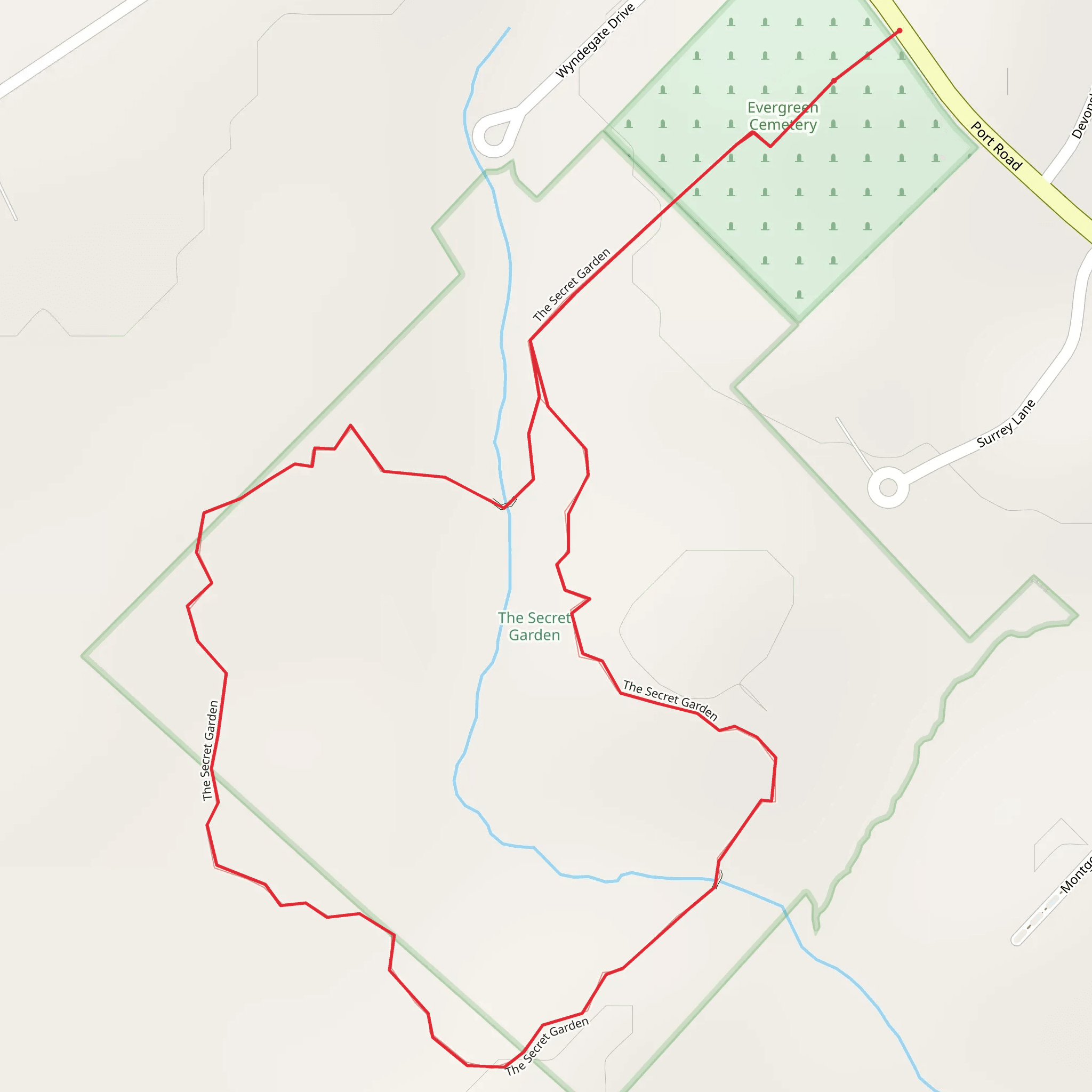 The Secret Garden Loop mobile static map