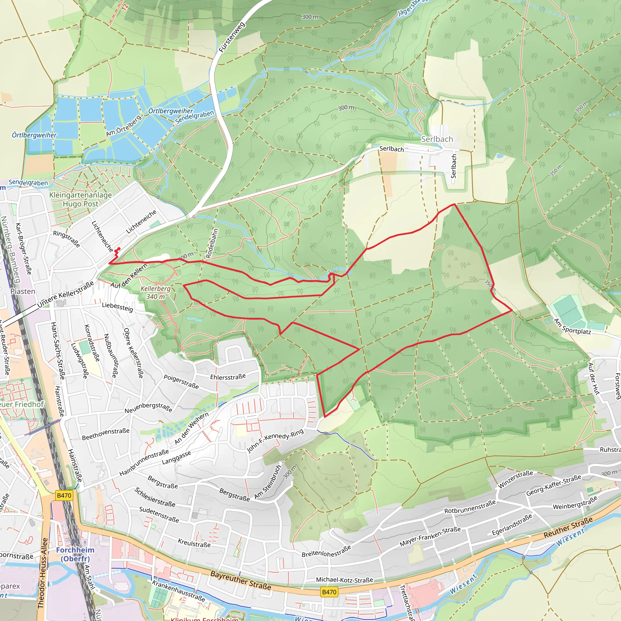 Forchheim Weilersbach Loop mobile static map