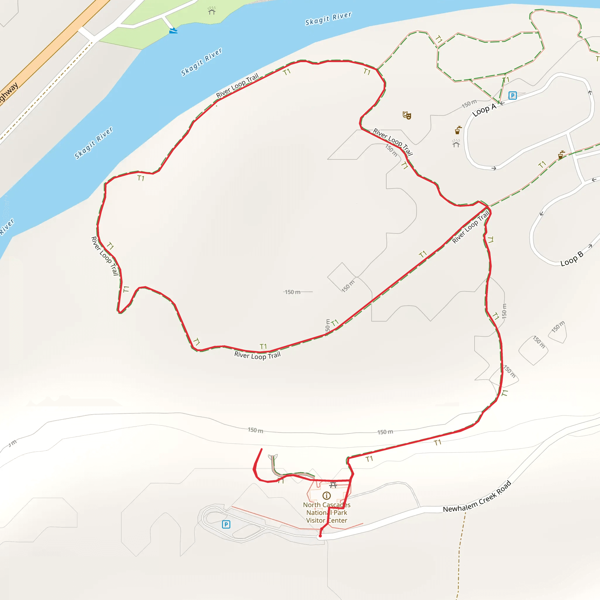 Sterling Miller Overlook and Skagit River Loop mobile static map
