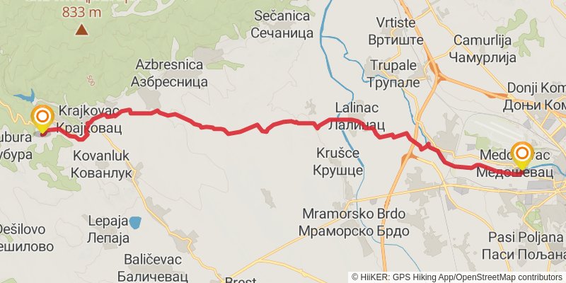 Sultans Trail stage 65 Map