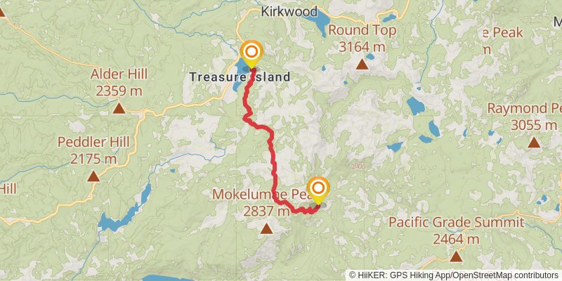 Munson Meadow Trail via Granite Lake - Hidden Lake Trail stage 3 Map