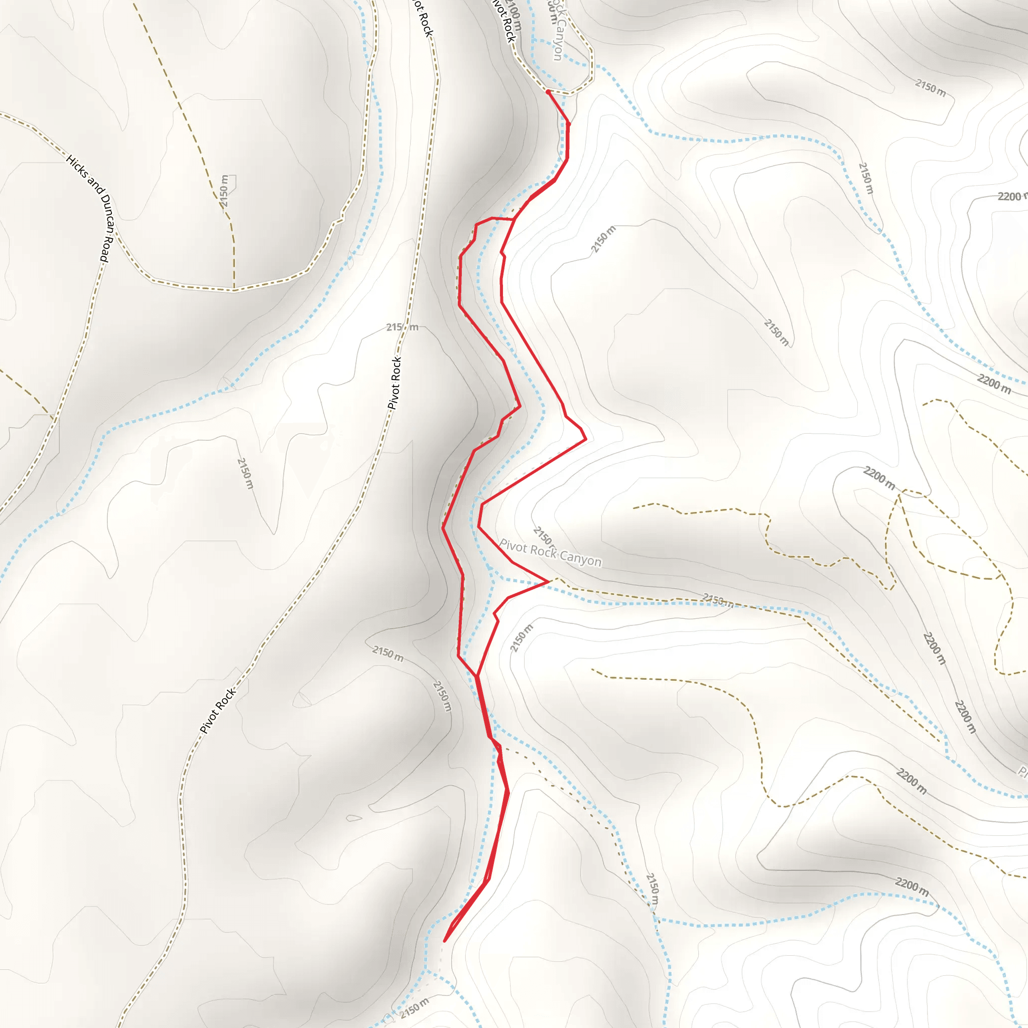 Forest Walk from Pivot Rock mobile static map
