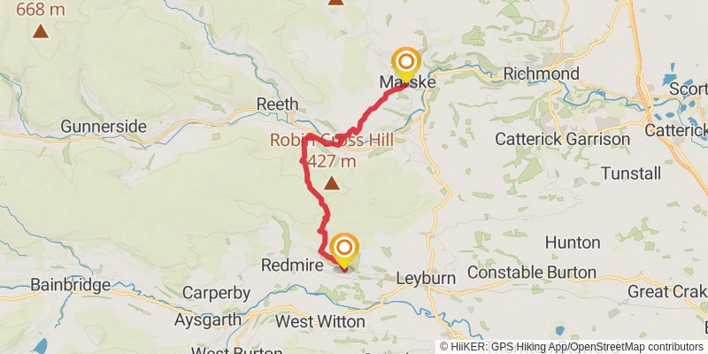 Chepstow to Berwick - upon - Tweed - Great English Walk stage 35 Map
