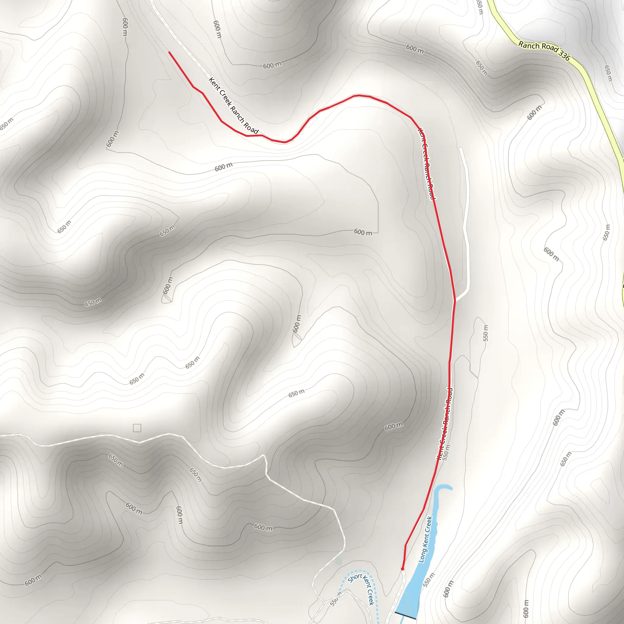 Kent Creek Ranch Road Walk mobile static map