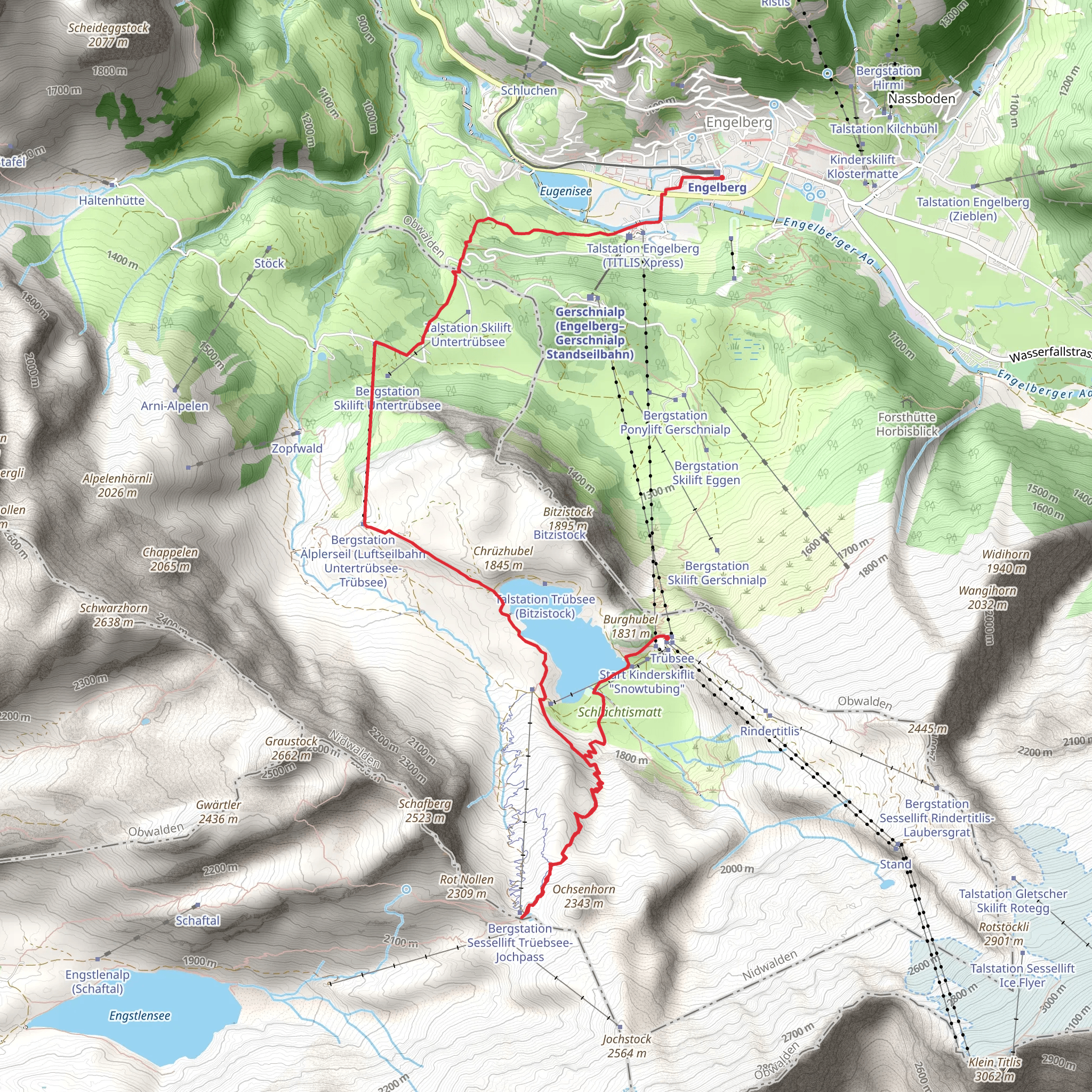 The Älplerseil Cableway Trail mobile static map