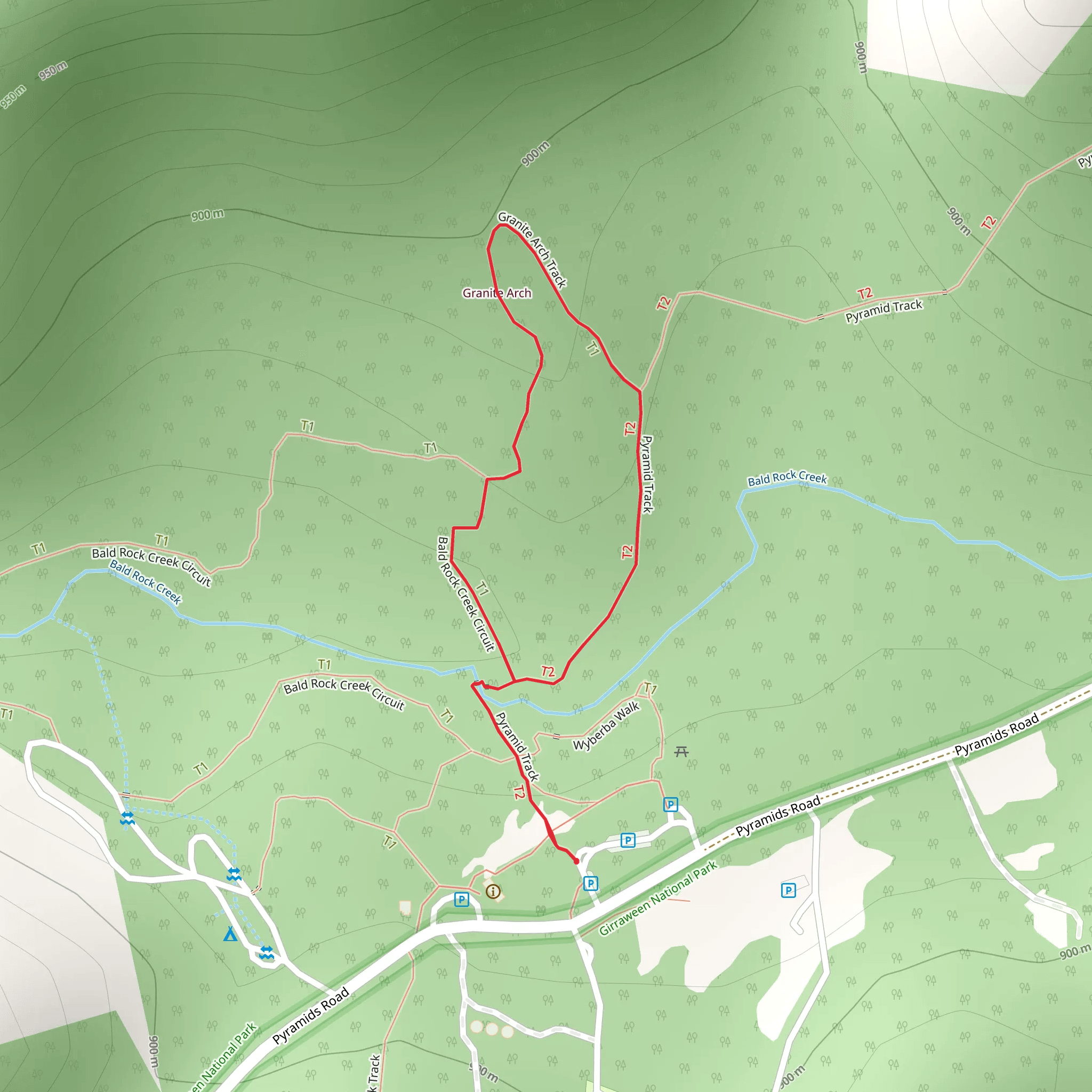 Granite Arch Track mobile static map