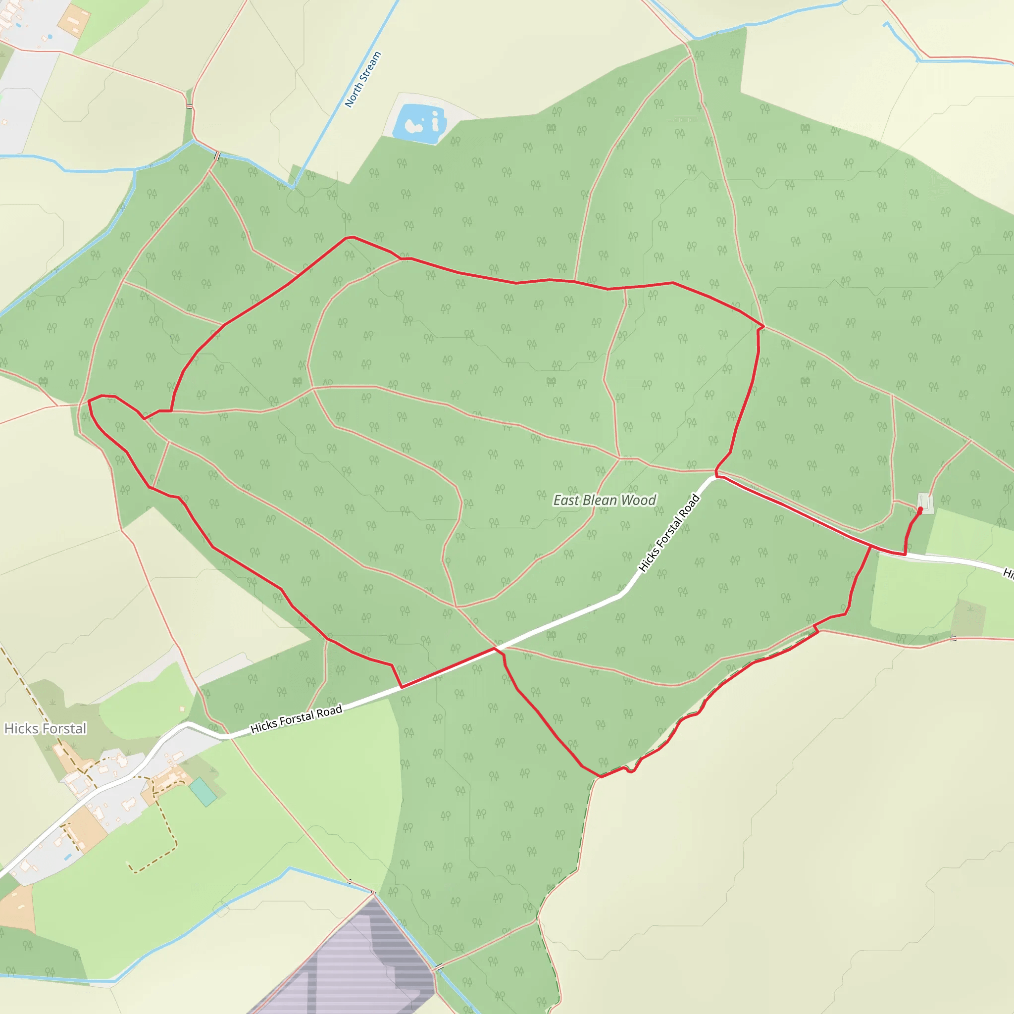 East Blean Wood Loop mobile static map