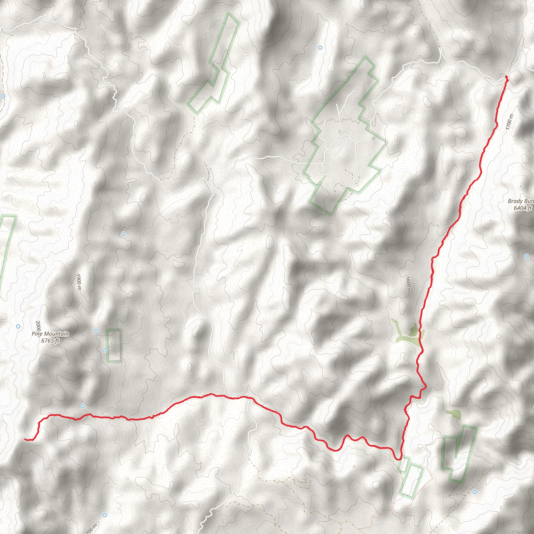 Arrastra Creek Trail mobile static map