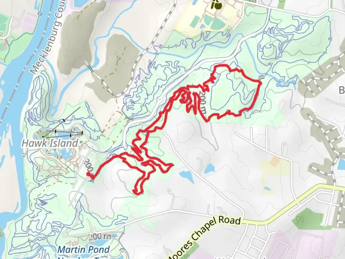 An image depicting the trail East Main Long Loop and its surrounding area.