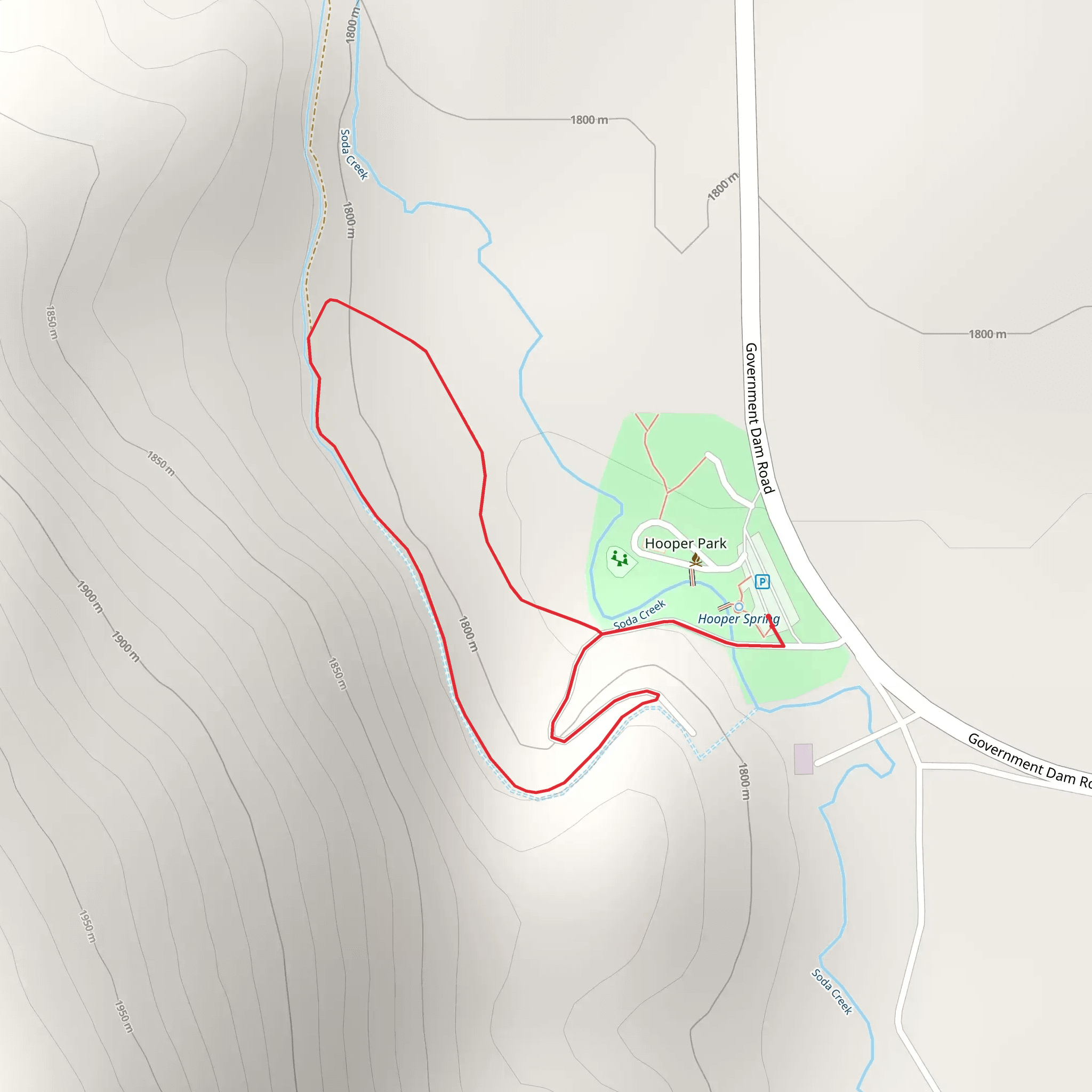 Hooper Springs Park Loop mobile static map