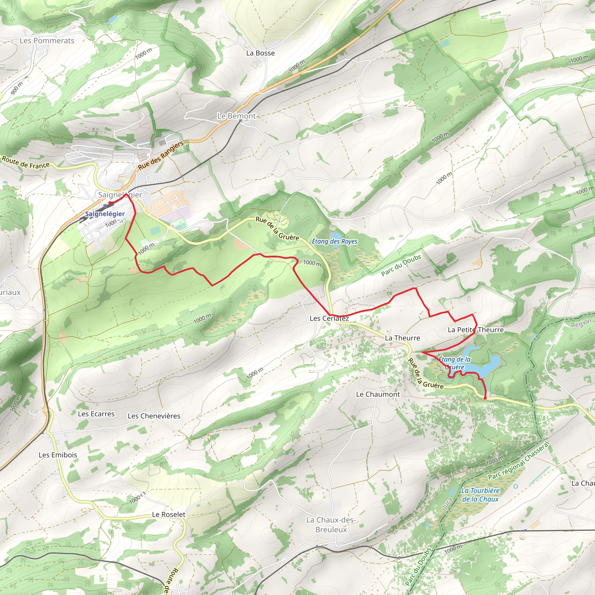 Etang de la Gruère mobile static map