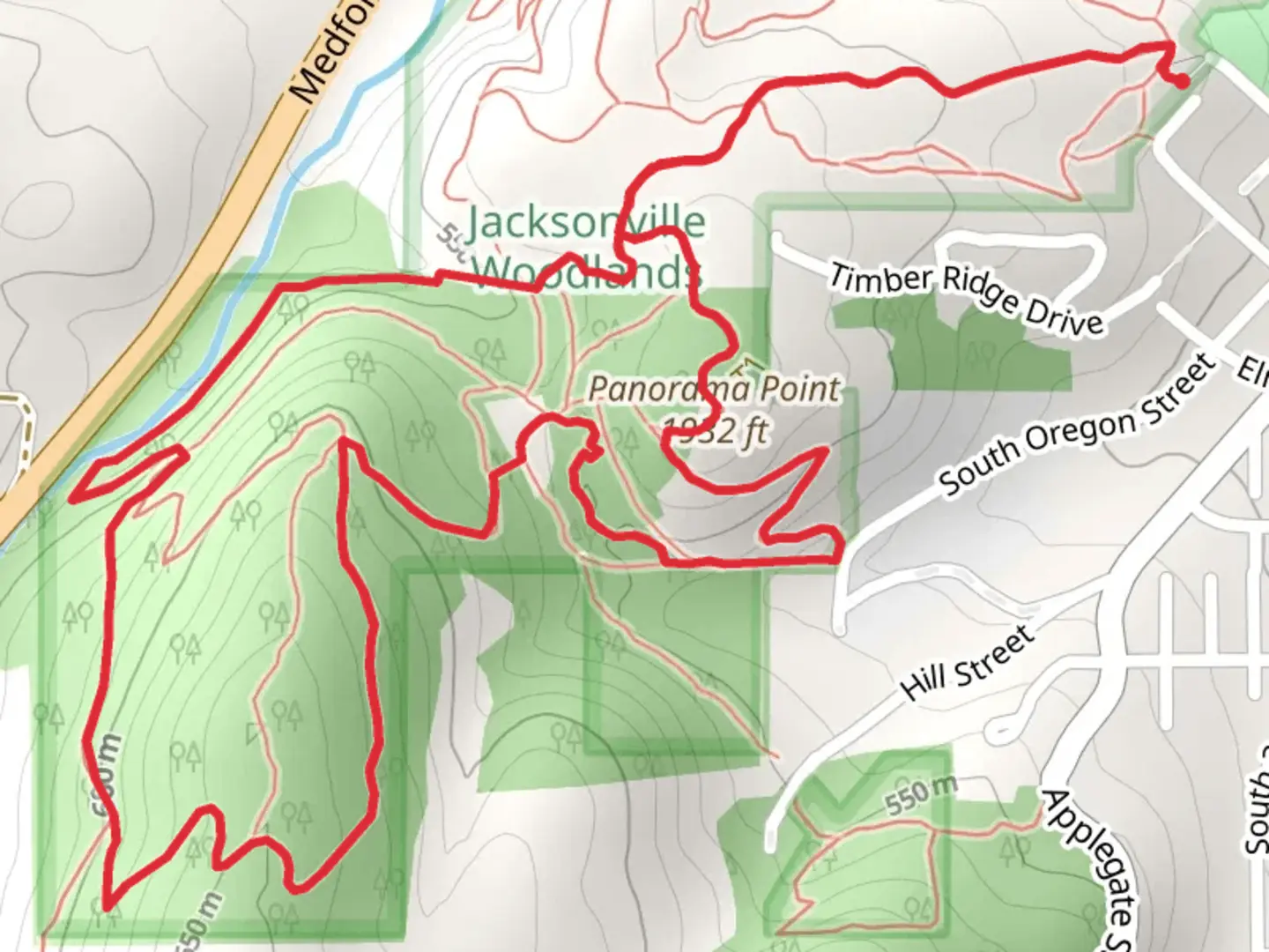 An image depicting the trail Rich Gulch and Petard Ditch Loop Trail and its surrounding area.