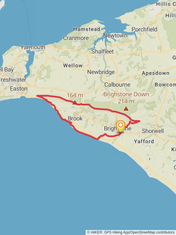 Compton Down from Brighstone Circular Isle of Wight England