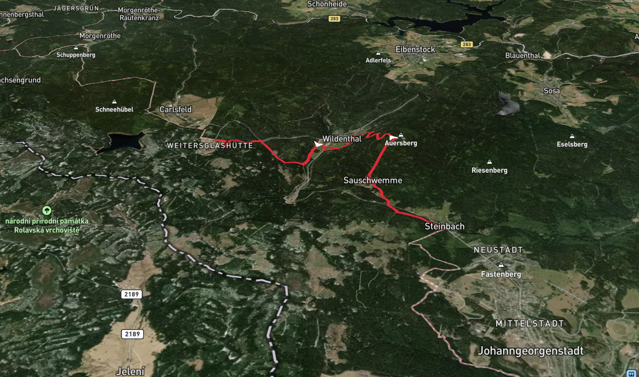 Steinbach to Carlsfeld via Schlangenweg