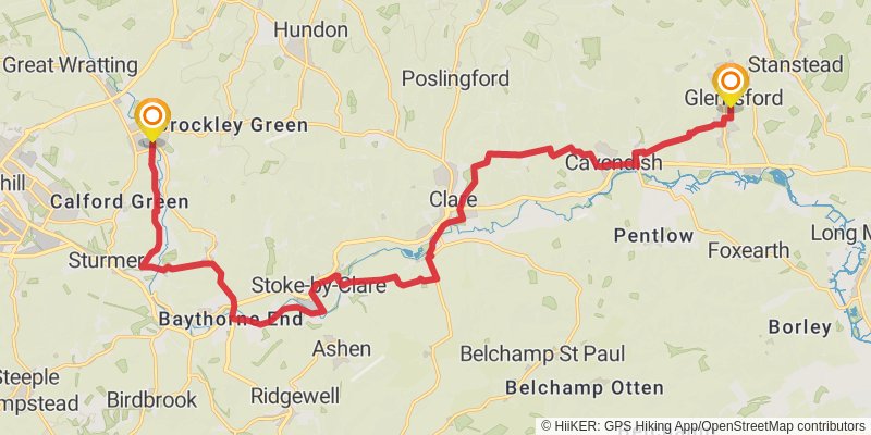 Middleton in Teesdale to Harwich Walk stage 39 Map