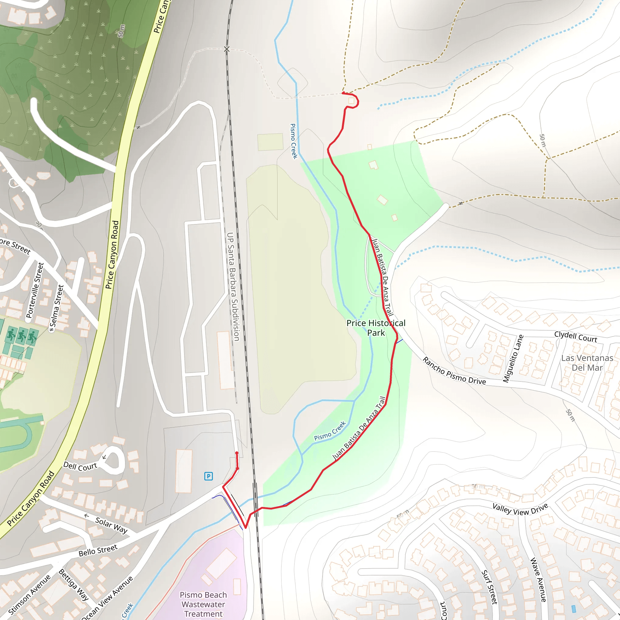 Juan Batista De Anza Trail mobile static map