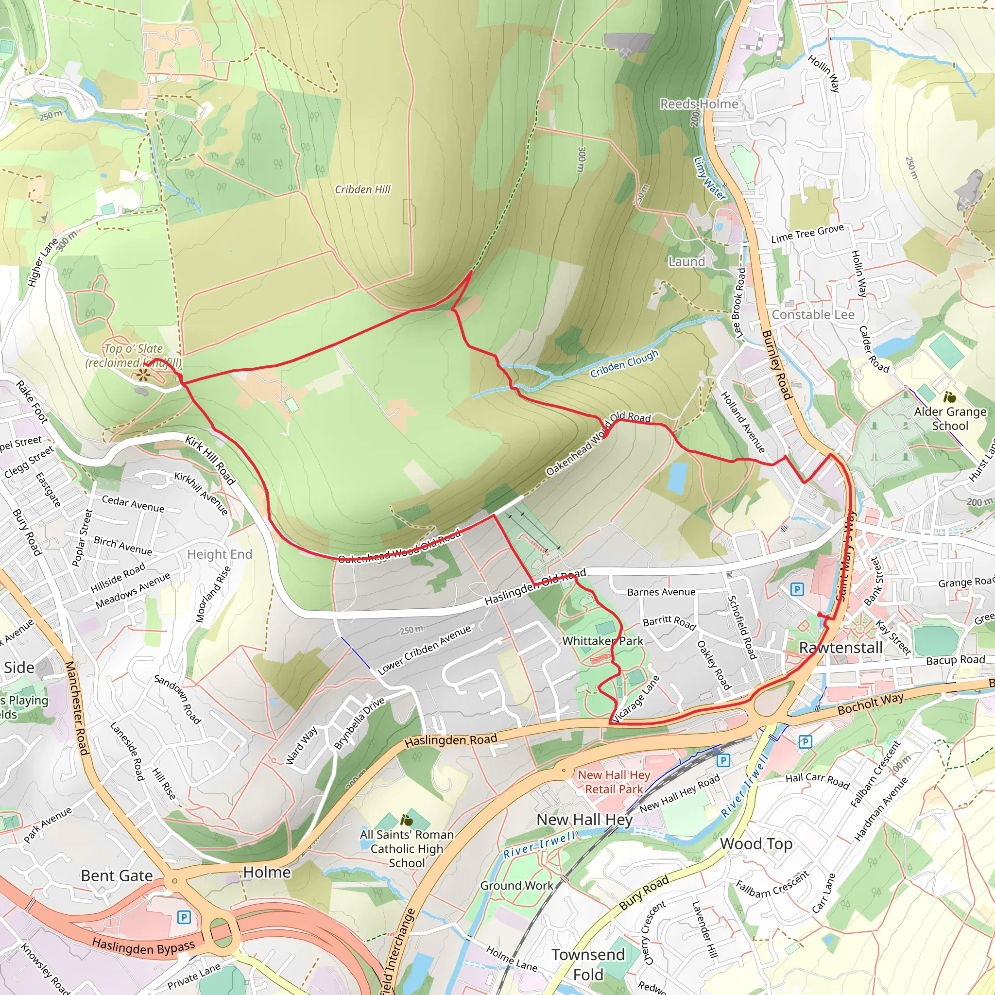 Rawtenstall and The Halo Loop mobile static map