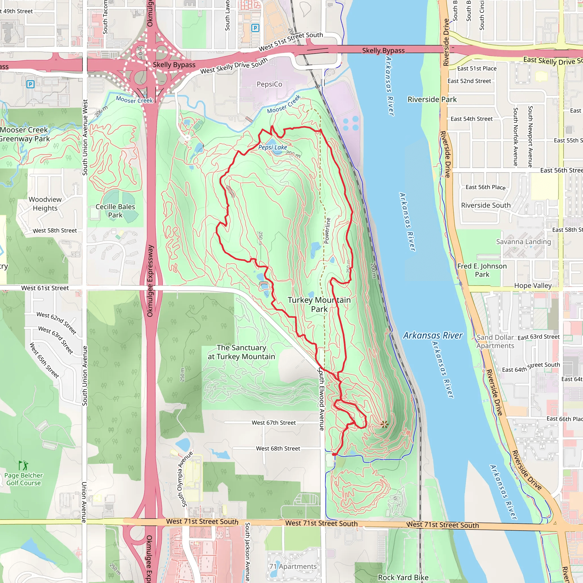 Red, Yellow, and Pepsi Lake Loop Trail mobile static map