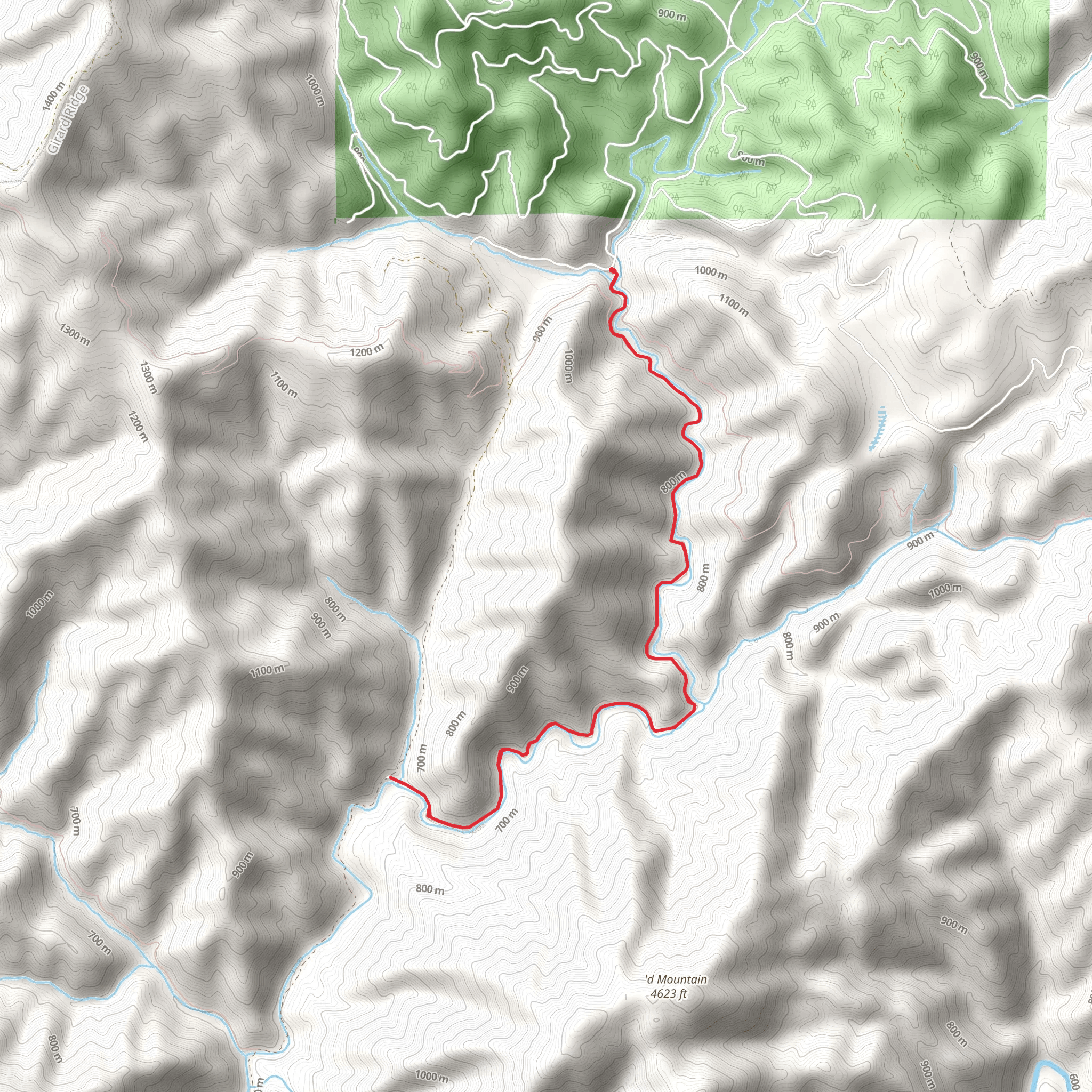 Squaw Valley Creek Trail mobile static map