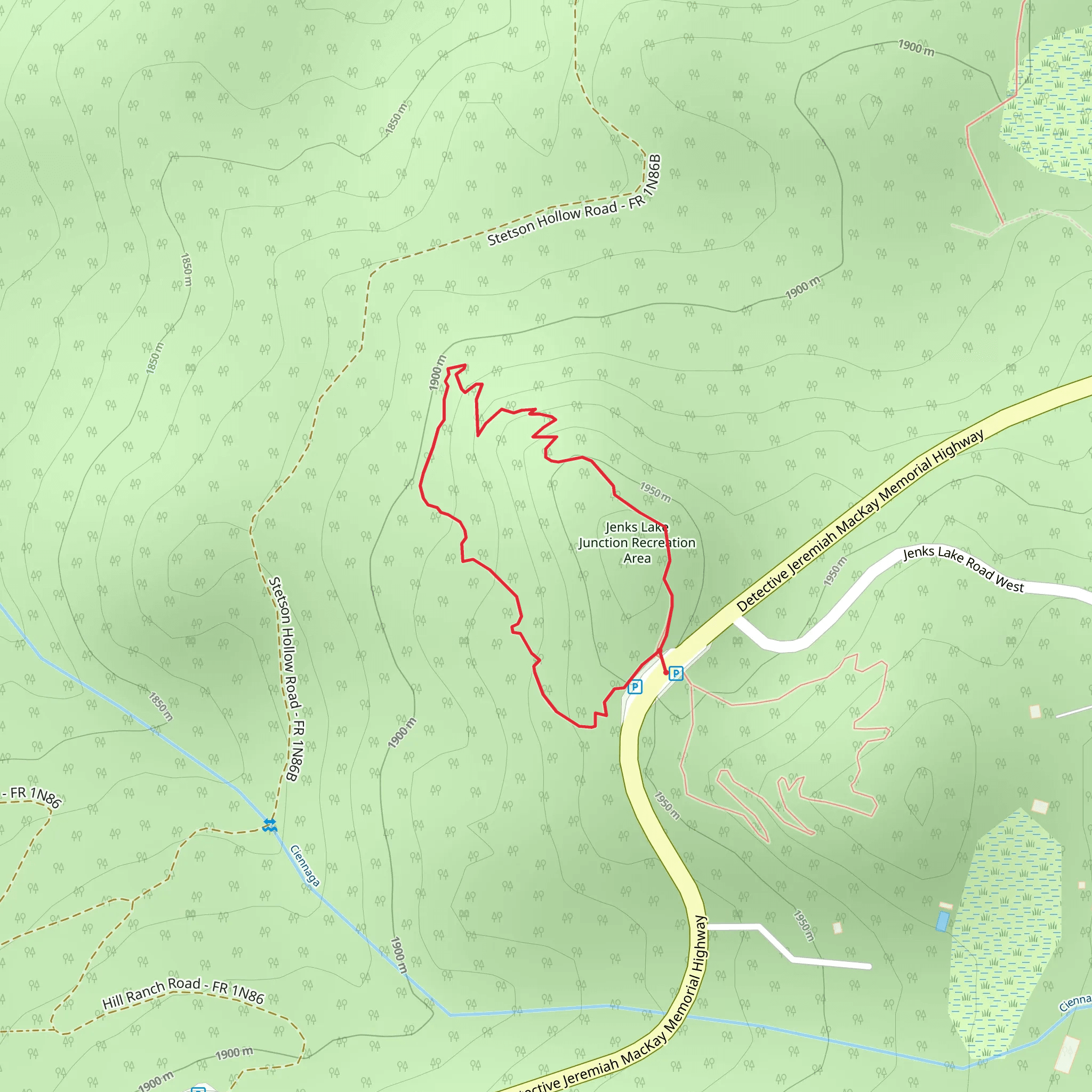 Ponderosa Vista Nature Trail mobile static map