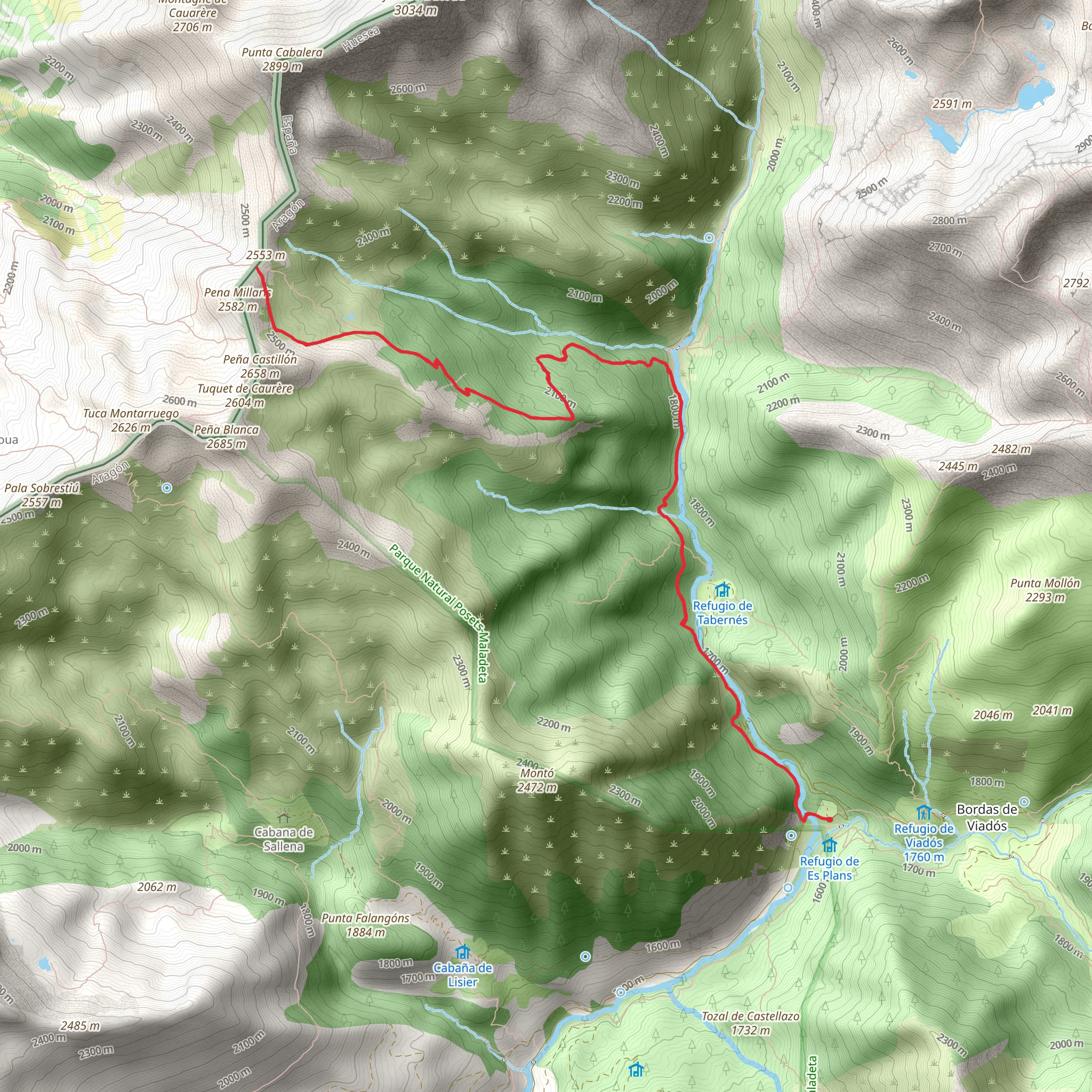 Path of the Ports Puerto de la Madera PR HU 114b mobile static map