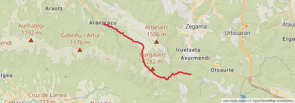 GR 283 Ruta del Queso Idiazabal stage 5 Map