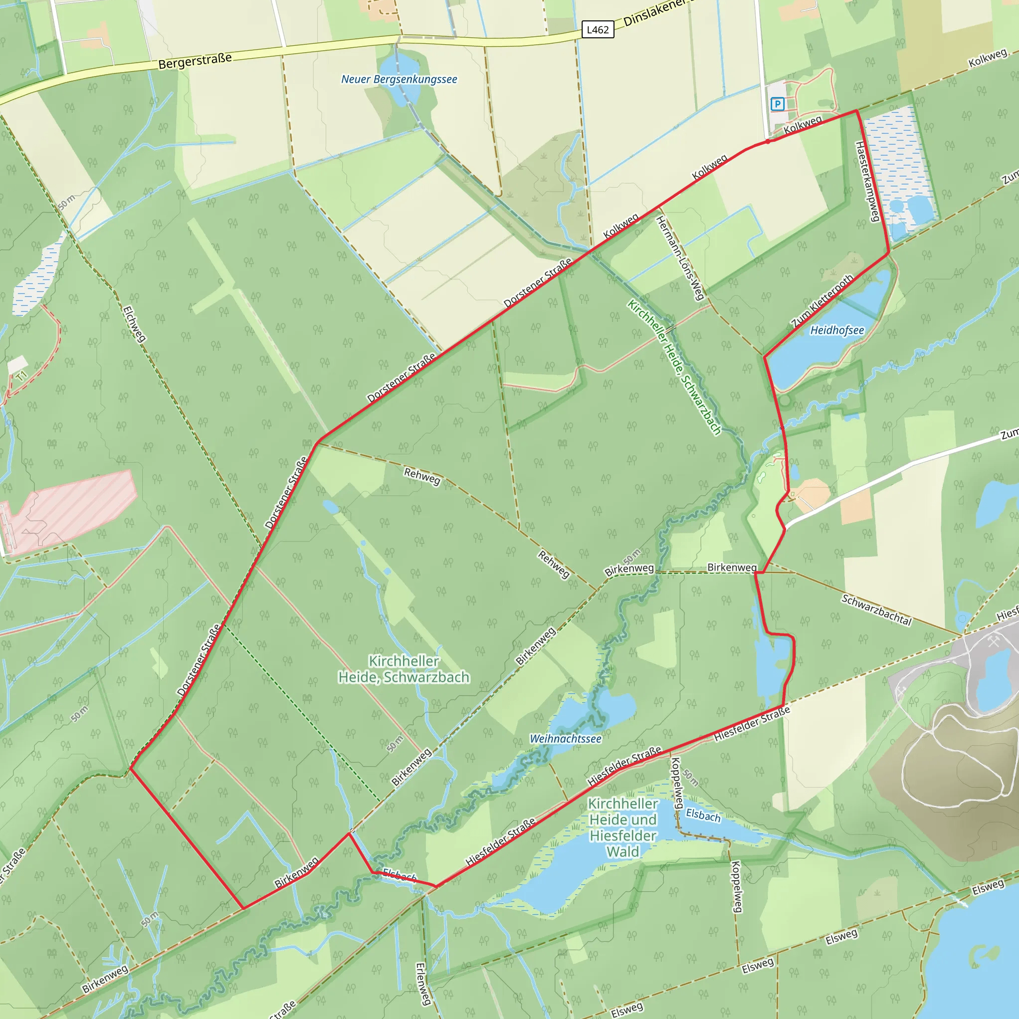 Heidhofsee, Kirchheller Heide, Schlagerhardt Loop mobile static map