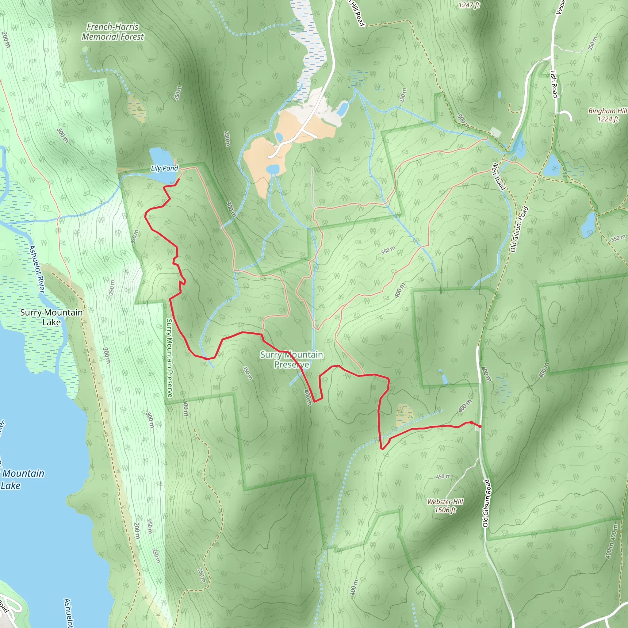 Lily Pond Old from Gilsum mobile static map
