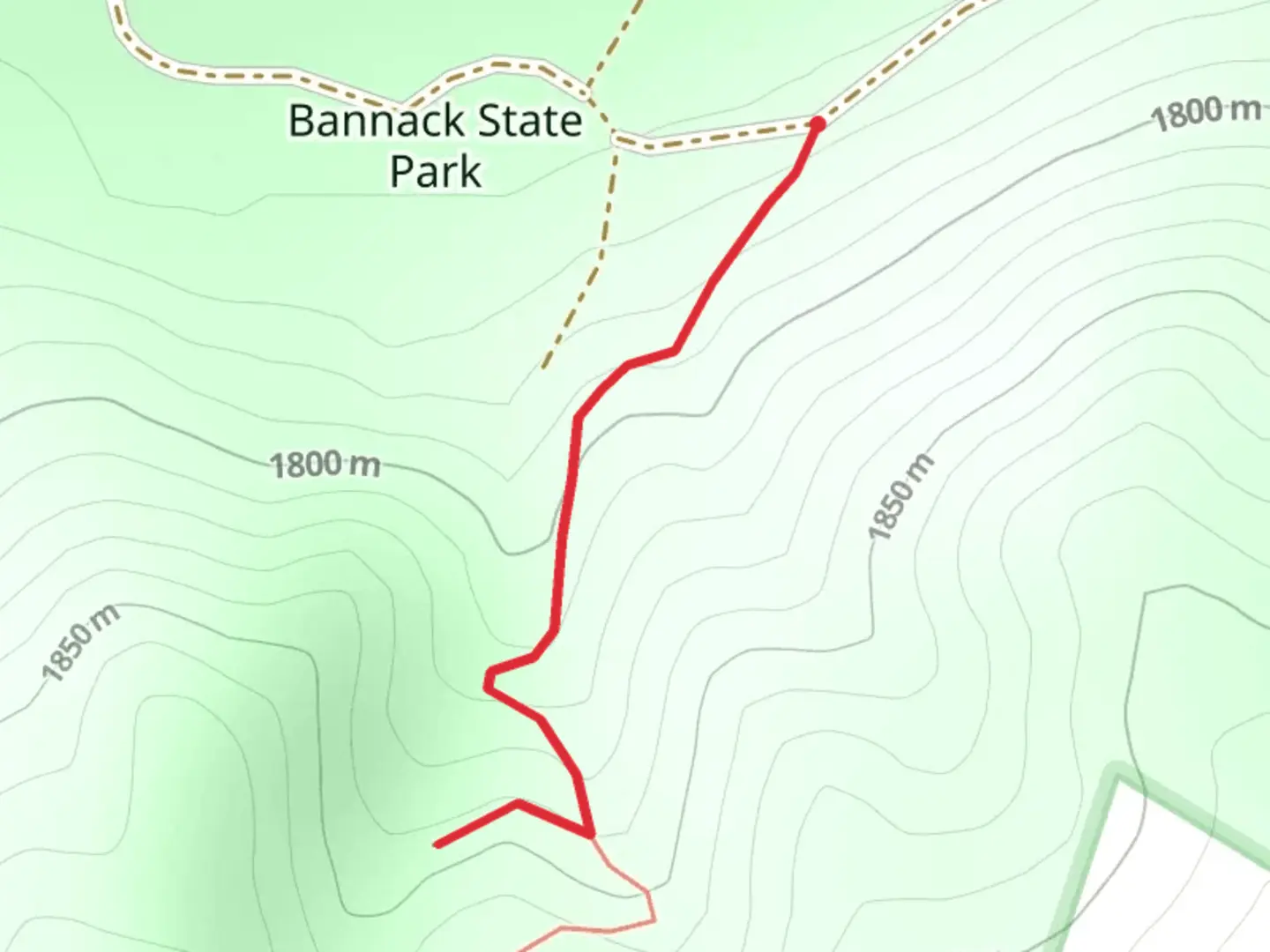 An image depicting the trail Hendricks Lode Mine From Hendricks Mill Road and its surrounding area.