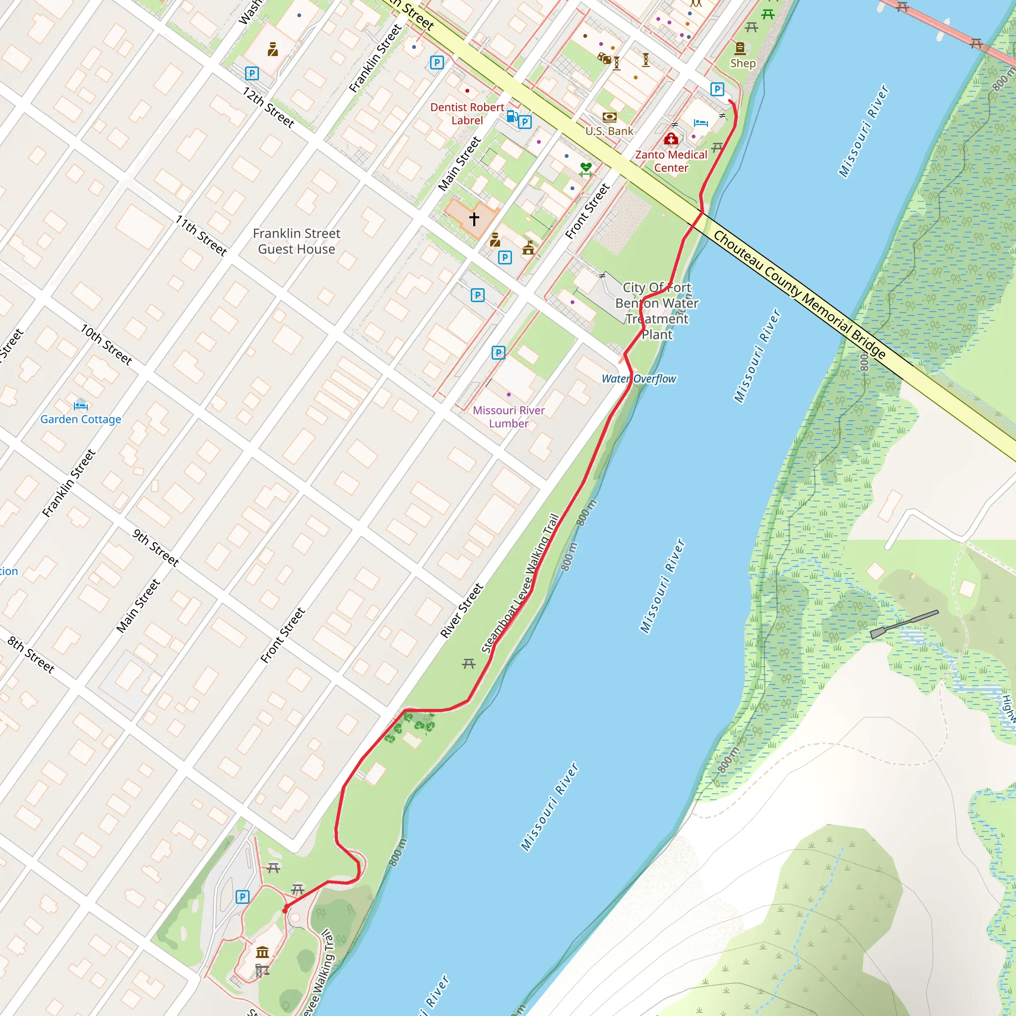 Missouri River Walk mobile static map